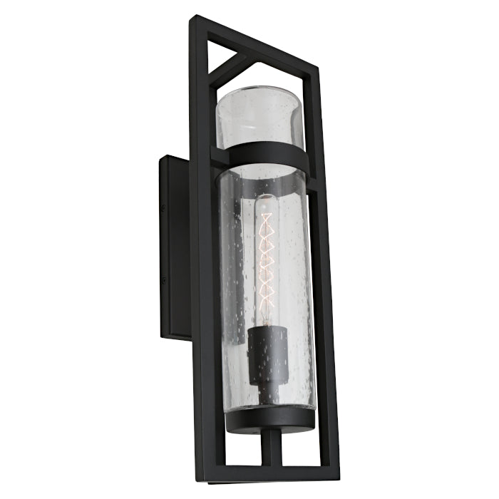 Toulon Black Cylindrical Exterior Coach Wall Light