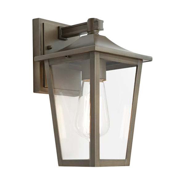 York Old Bronze Tapered Lantern Exterior Coach Wall Light