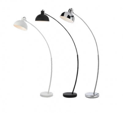 Beat Chrome Arc Floor Lamp
