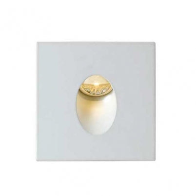 Snap Square White Fascia LED Recessed Stair Wall Light