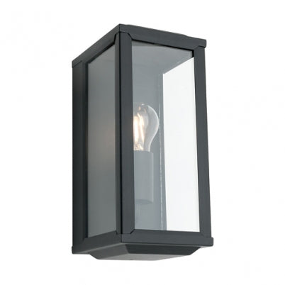 Anglesea Box Lantern Exterior Wall Light Black