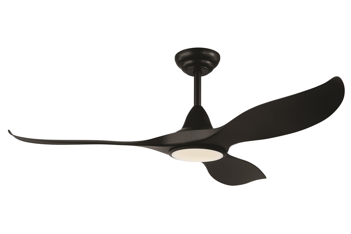 Noosa 52"/132cm Black DC Motor Ceiling Fan with LED Light