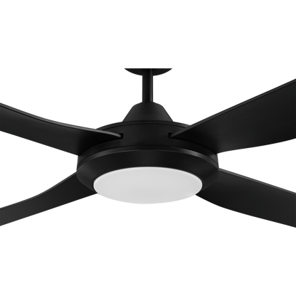 Bondi 52 LED Black ABS Blades 132cm AC Motor Ceiling Fan with Light