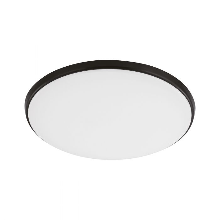Ollie 12w White and Black Tri-Colour LED Flush Ceiling Oyster Light