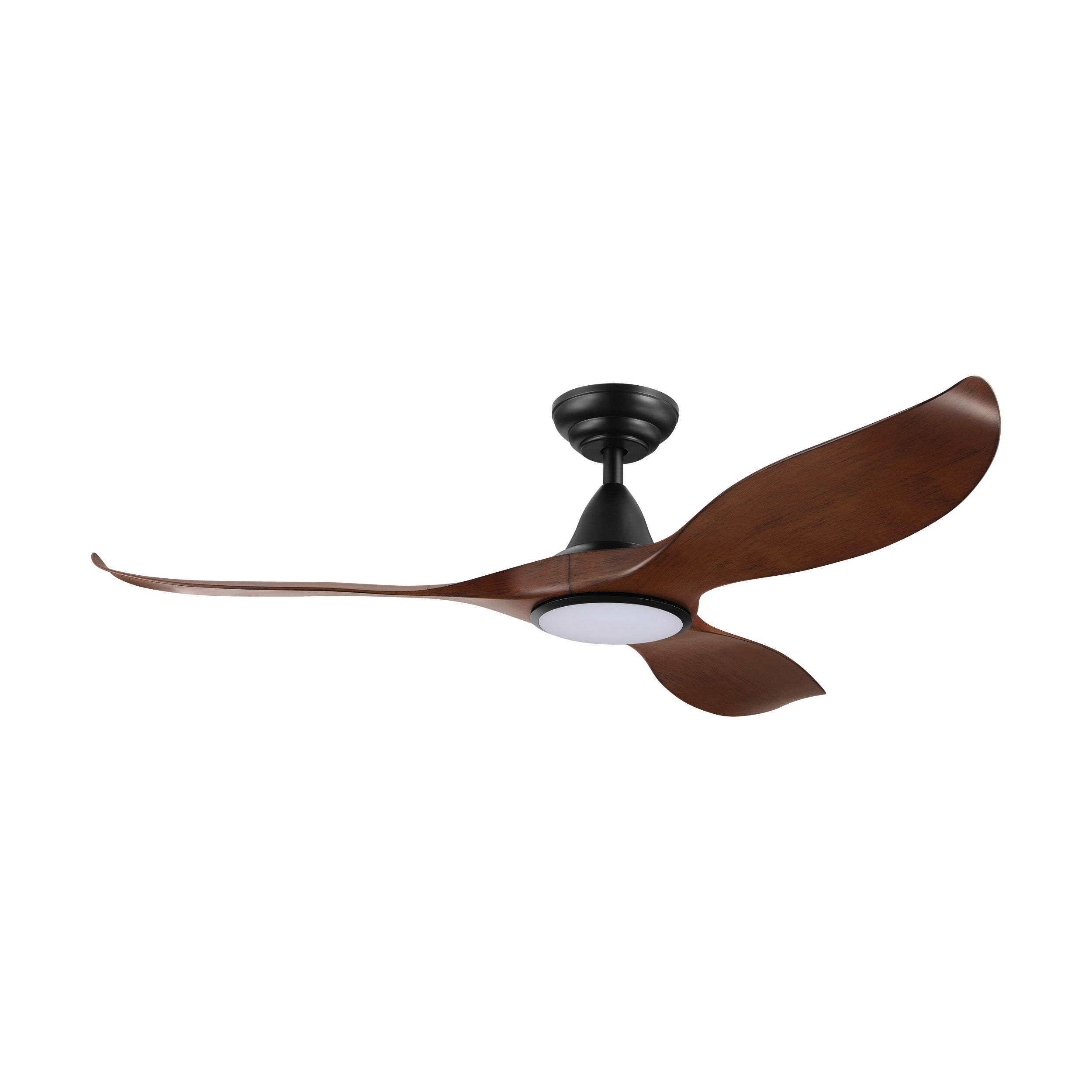 Noosa 52&quot;/132cm Aged Elm and Black DC Motor Ceiling Fan with LED Light