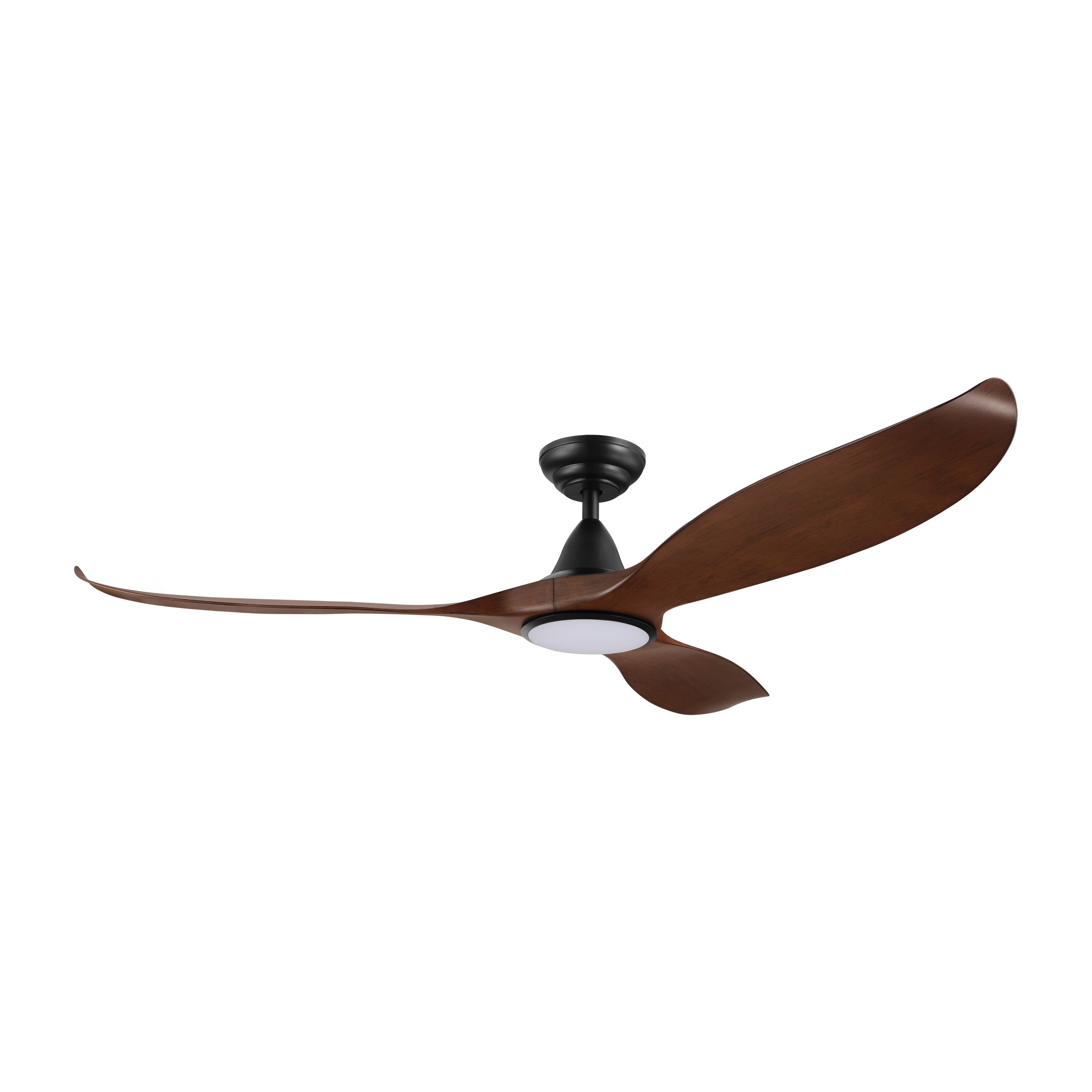 Noosa 60&quot;/152cm Aged Elm and Black DC Motor Ceiling Fan with LED Light