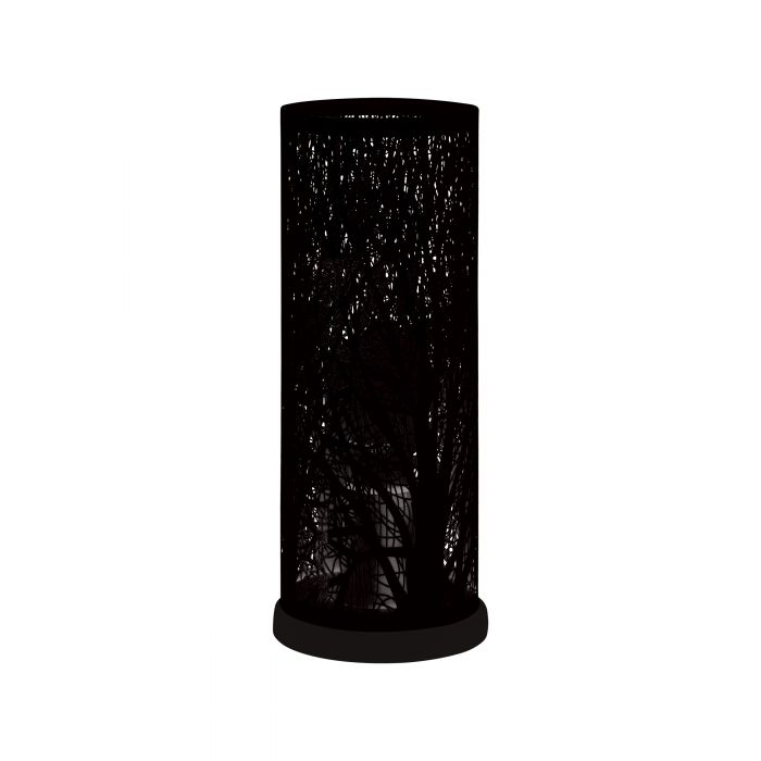 Hambleton Black on Black Modern Laser Cut Table Lamp