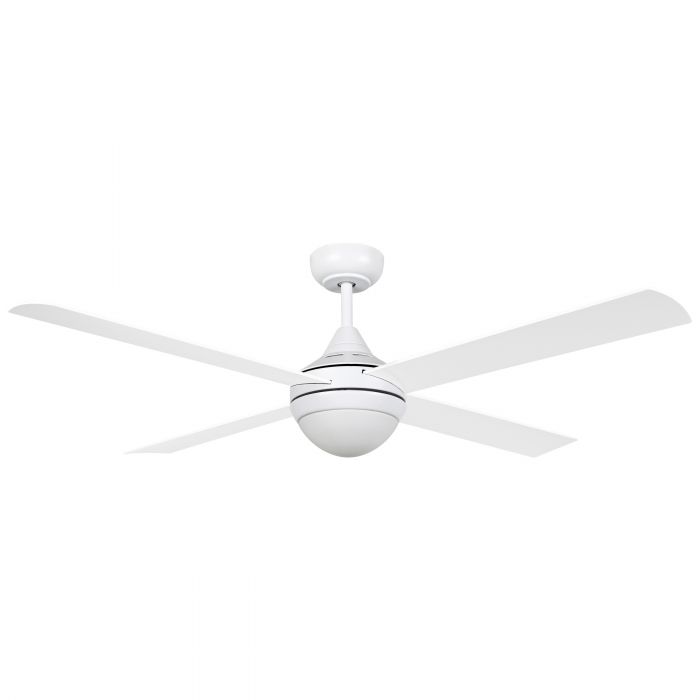 Stradbroke 52&quot;/1320mm 4 Blade White with 2 E27 Lamp Holders DC Motor ABS Ceiling Fan