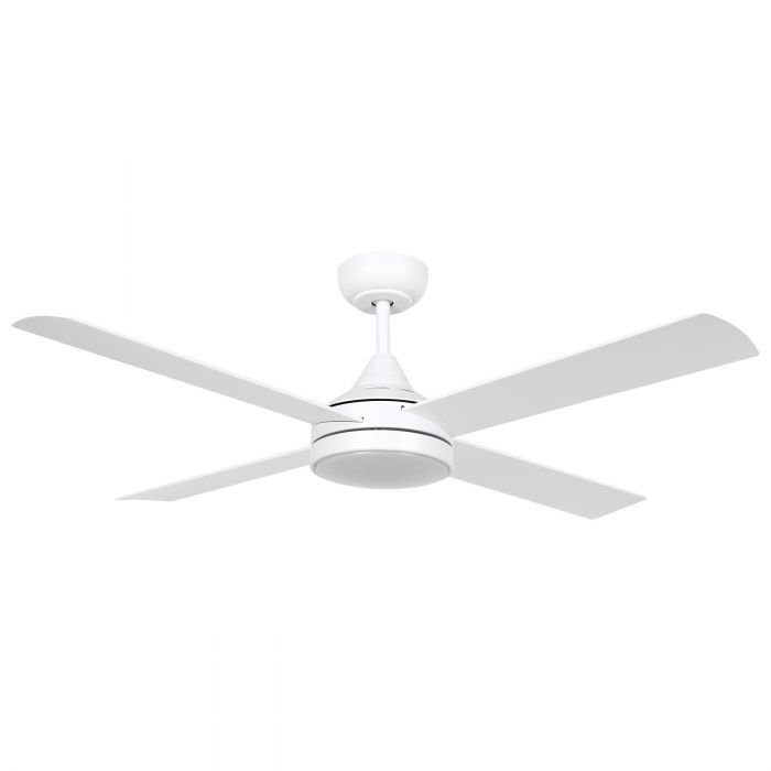 Stradbroke 48&quot;/1220mm 4 Blade White with LED Light DC Motor ABS Ceiling Fan