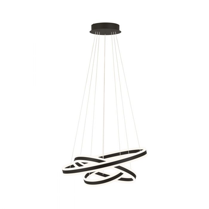 Tonarella Modern 3 Ring Black Pendant