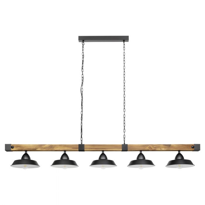 Oldbury Vintage Wood 5 Light Pendant