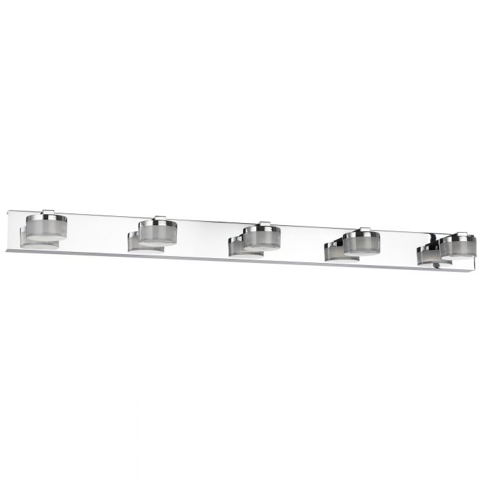 Romendo 5 Light Bar Chrome Tri Colour Up and Down Vanity LED Wall Light
