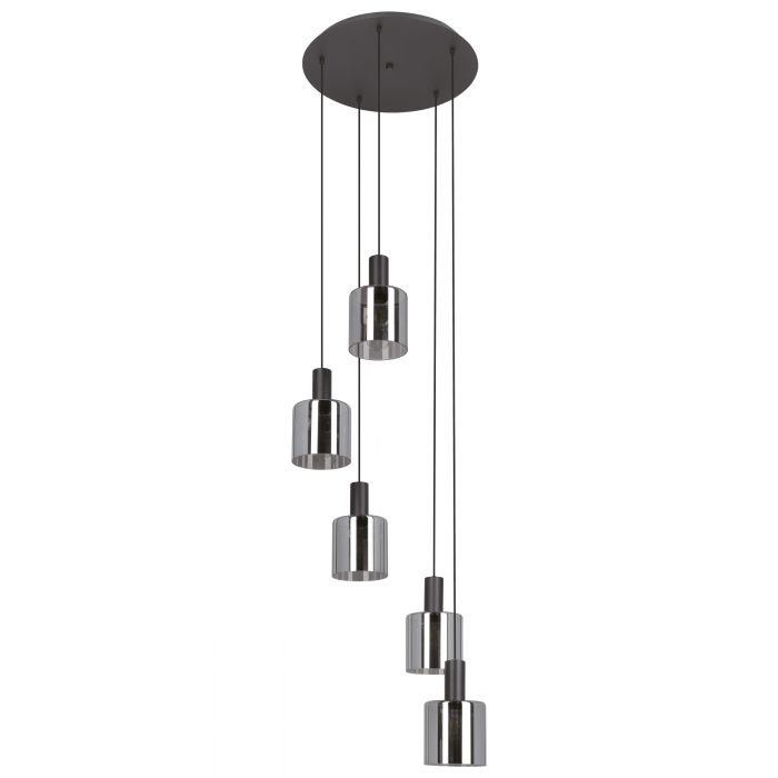 Gorosiba 5 Light Smoke Glass Modern Pendant