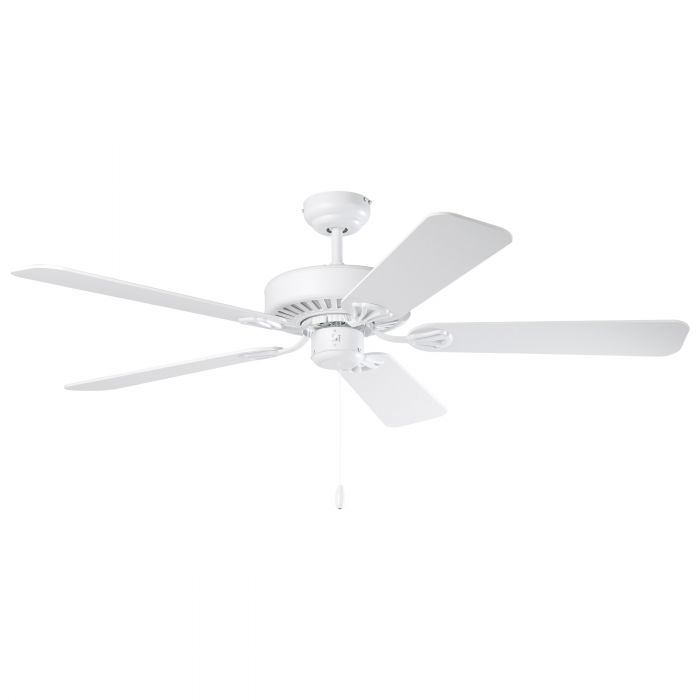 Waikiki 52"/1320mm 5 Blade White Traditional AC Ceiling Fan