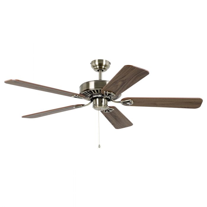 Waikiki 52"/1320mm 5 Blade Antique Bronze and Walnut Traditional AC Ceiling Fan
