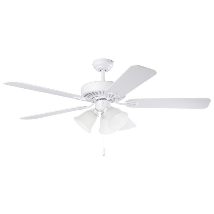Waikiki 52&quot;/1320mm 5 Blade White with Light Kit Traditional AC Ceiling Fan