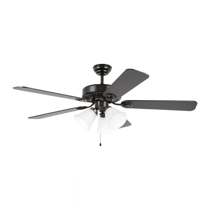 Waikiki Matt Black Fan 3 Light E27 Light Kit - 20518402