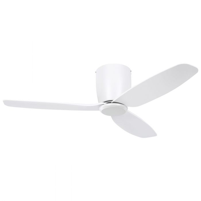 Seacliff 44&quot;/1120mm White DC Low Profile Flush Ceiling Fan