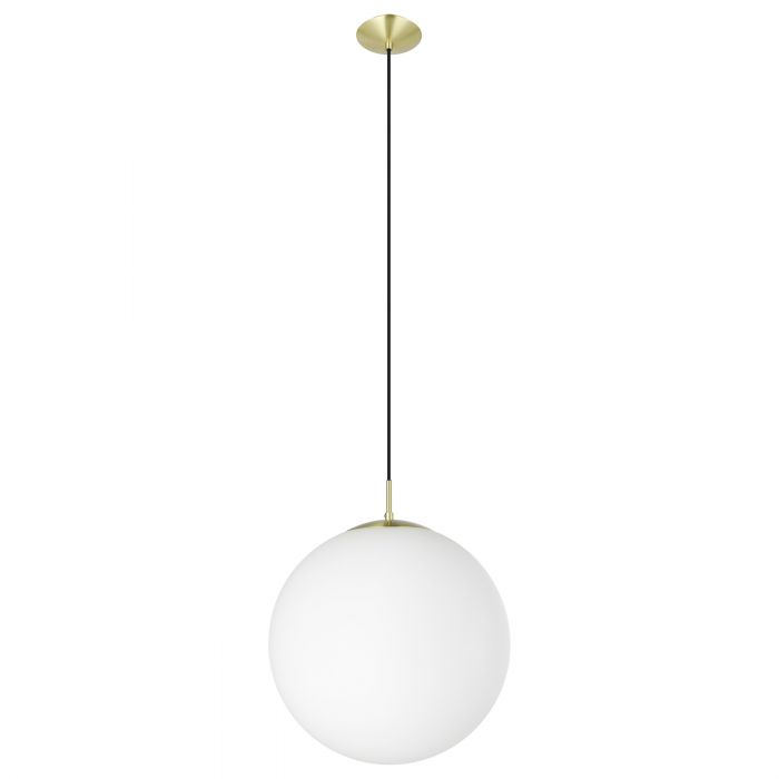 Rondo 400mm Brass and Opal Glass Ball Pendant