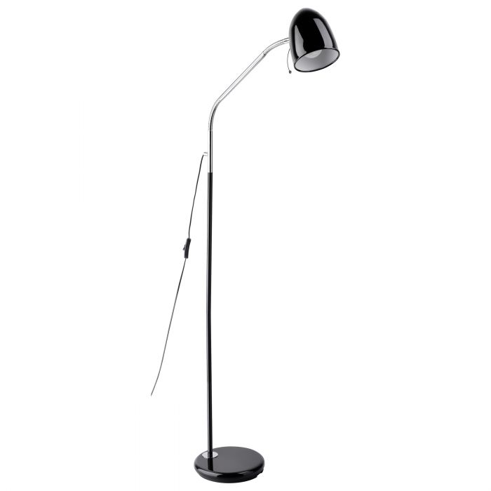 Lara 1 Light Floor Lamp Black Modern Task Lamp