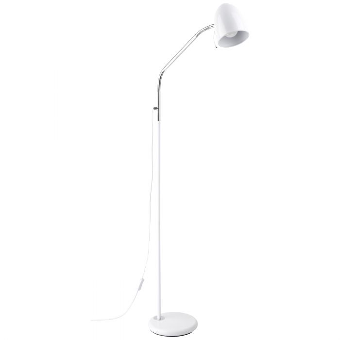 Lara 1 Light Floor Lamp White Modern Task Lamp