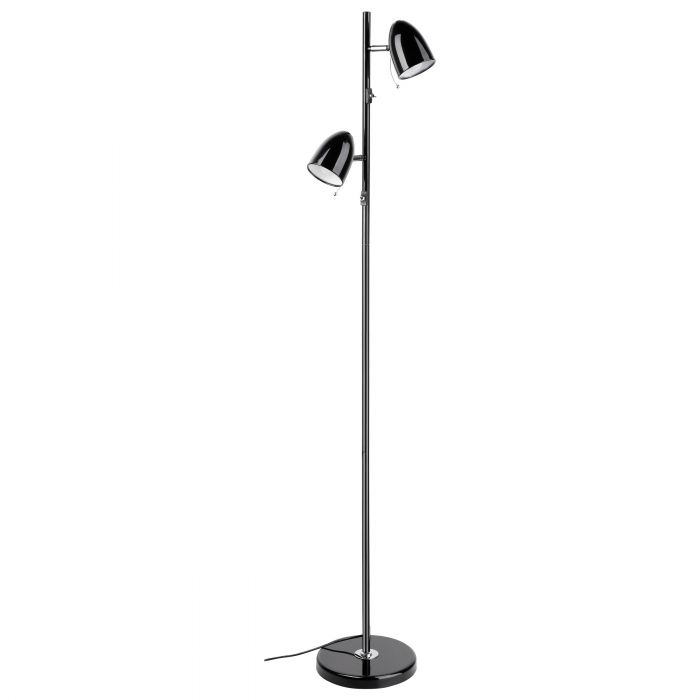 Lara 2 Light Floor Lamp Black Modern Task Lamp