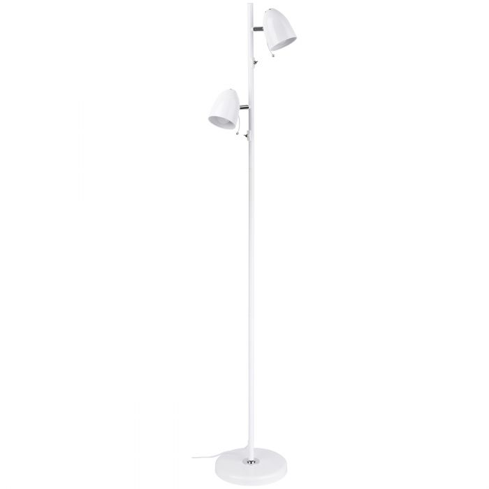 Lara 2 Light Floor Lamp White Modern Task Lamp