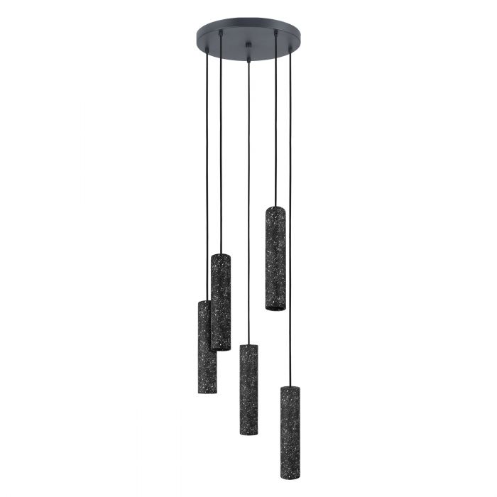 Mentalona 5 Light Cluster Anthracite with White Speckle Modern Pendant