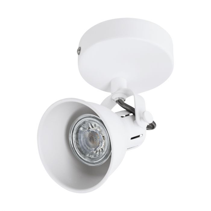 Seras White 1 Light Modern Industrial GU10 Spotlight