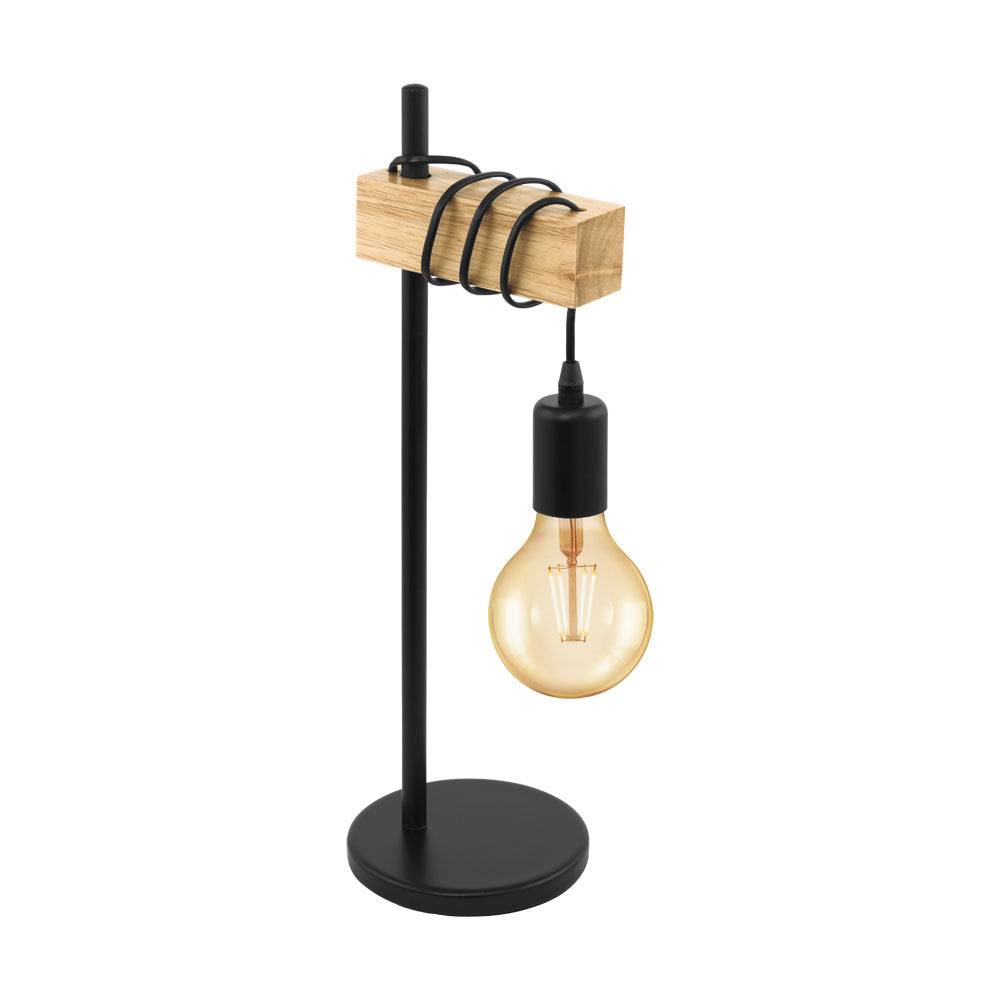 Townshend Black and Timber Table Lamp