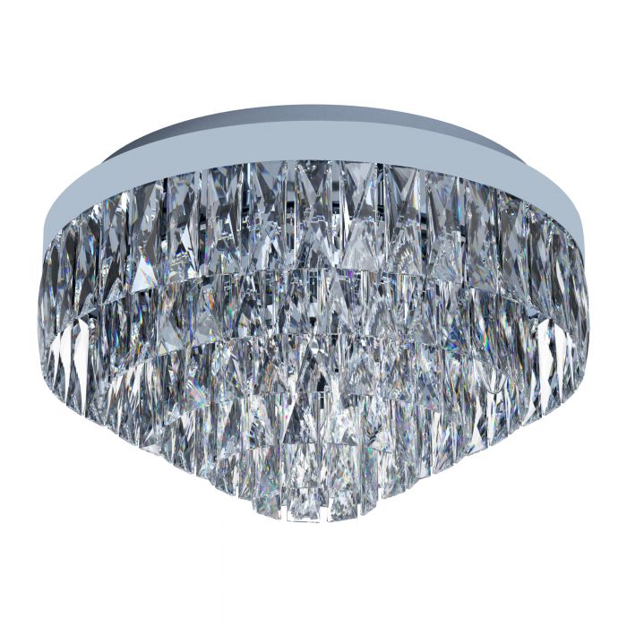 Valparaiso 8 Light Chrome and Crystal Close to Ceiling Light