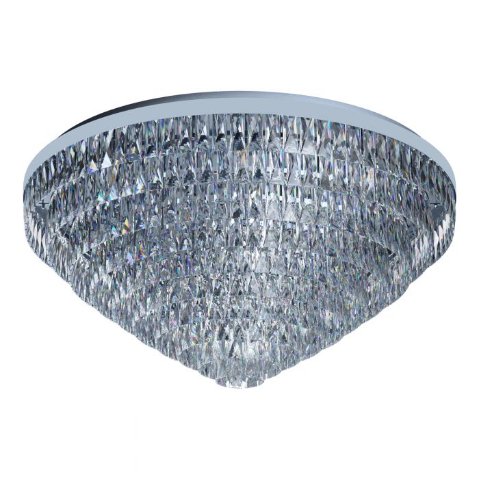 Valparaiso 25 Light Chrome and Crystal Close to Ceiling Light