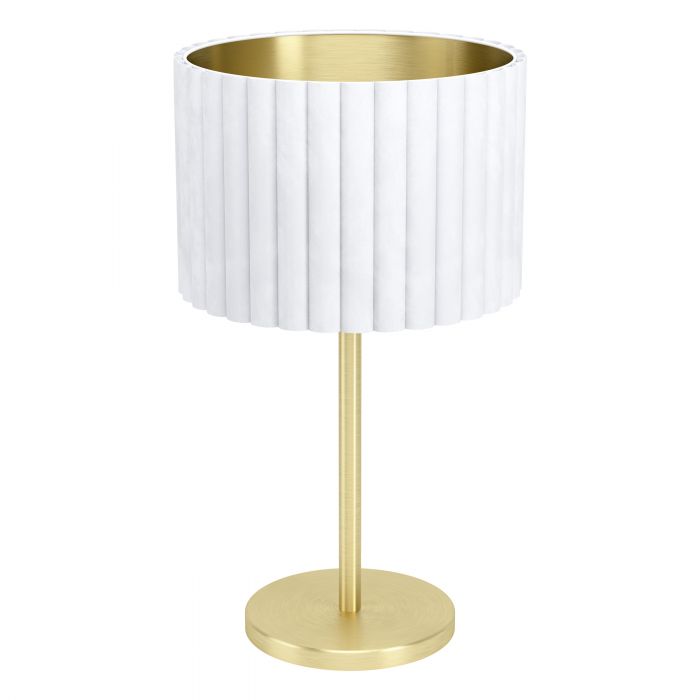 Tamaresco White and Brushed Brass Table Lamp