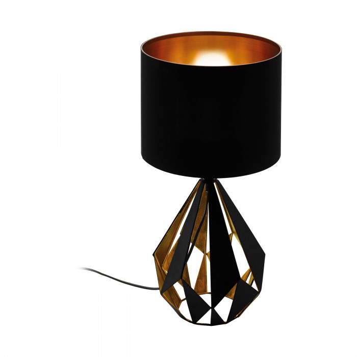 Carlton Black/Copper Prism Cut Table Lamp