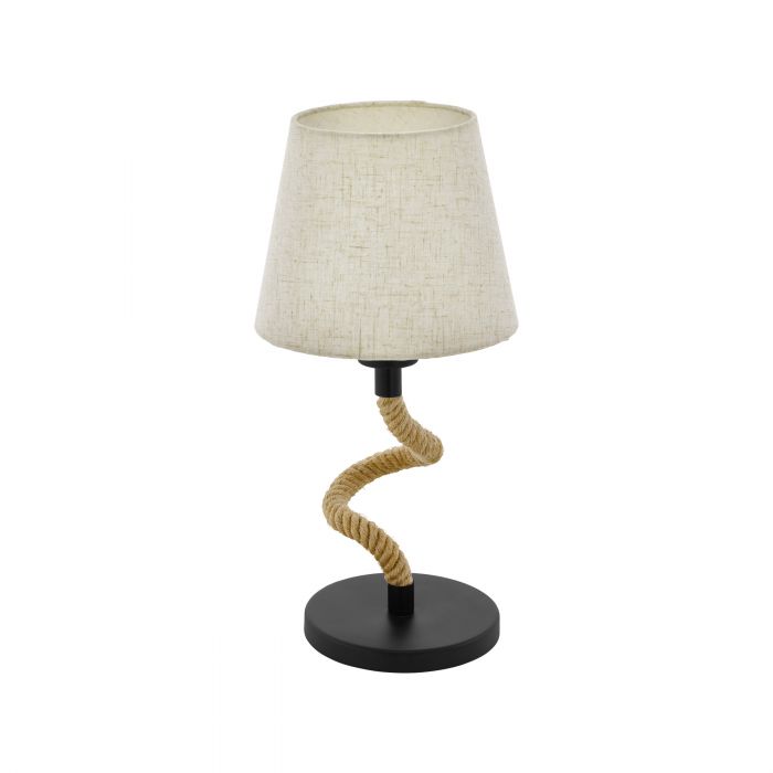 Rampside Rope and Black Industrial Table Lamp