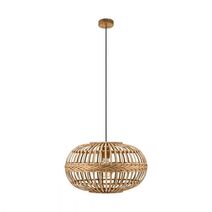 Amsfield 38cm Natural Timber with Black Pendant