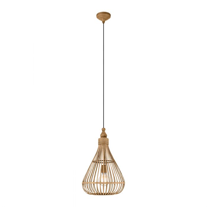 Amsfield 35cm Natural Timber with Black Pendant