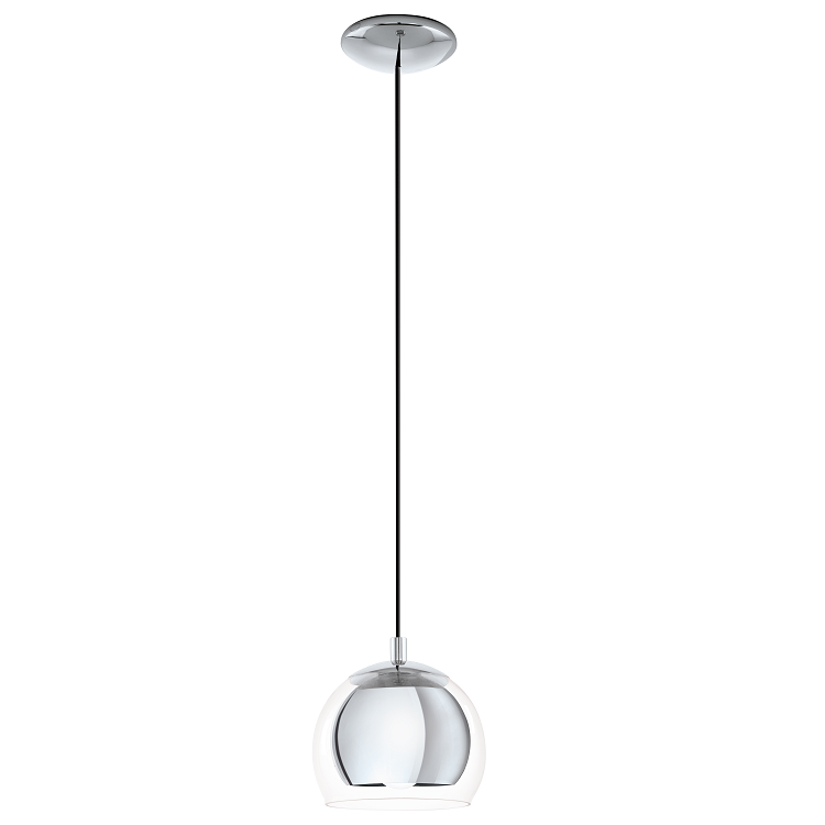 Rocamar 1 Light Chrome and Clear Glass Dual Dome Pendant