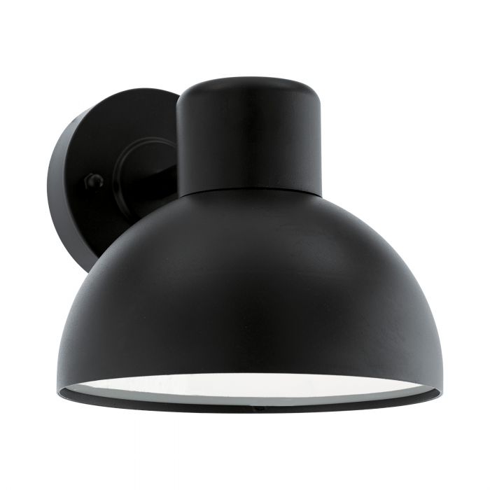 Entrimo Black Industrial Dome Shade Exterior Wall Light