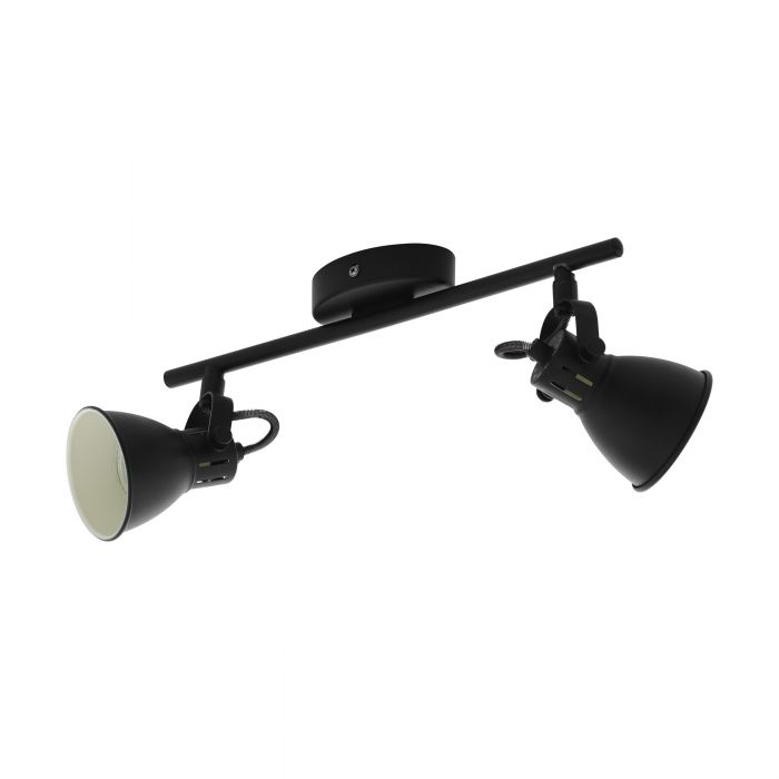 Seras Black 2 Light Modern Industrial GU10 Spotlight