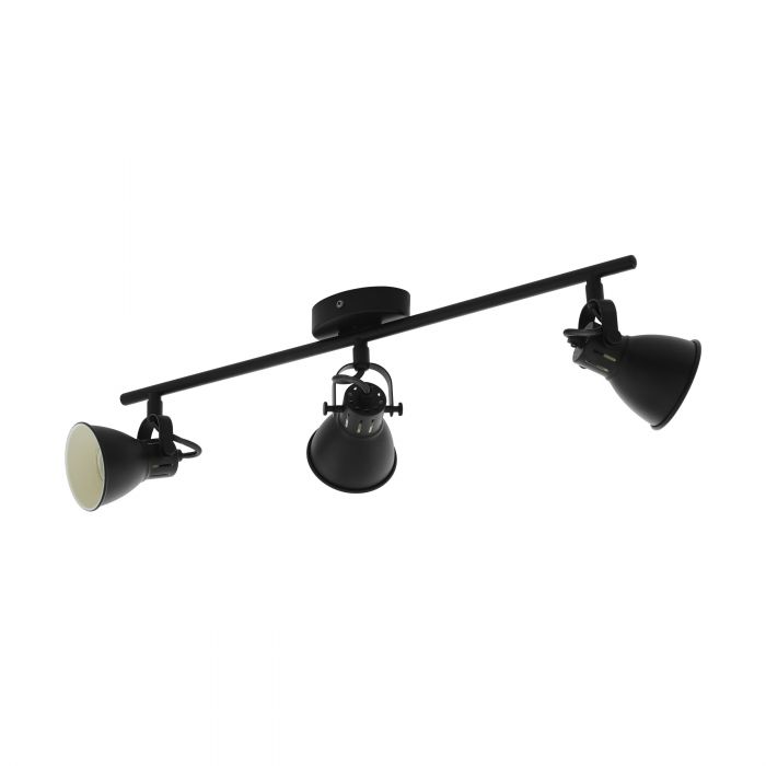 Seras Black 3 Light Modern Industrial GU10 Spotlight