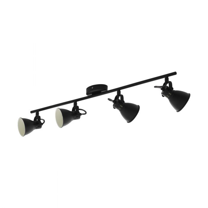 Seras Black 4 Light Modern Industrial GU10 Spotlight