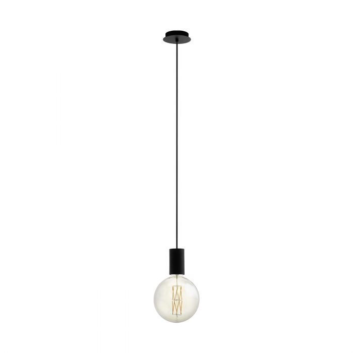 Pozueta Single Black Modern Cord Set Pendant