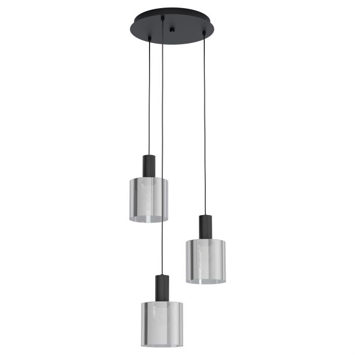 Gorosiba 3 Light Smoke Glass Modern Pendant