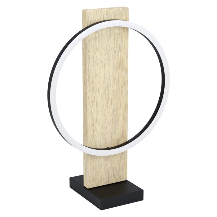 Boyal Natural Timber with Black LED Contemporary Table Lamp