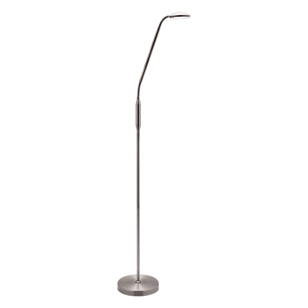 Dylan Brushed Chrome Dimmable LED Touch Floor Lamp