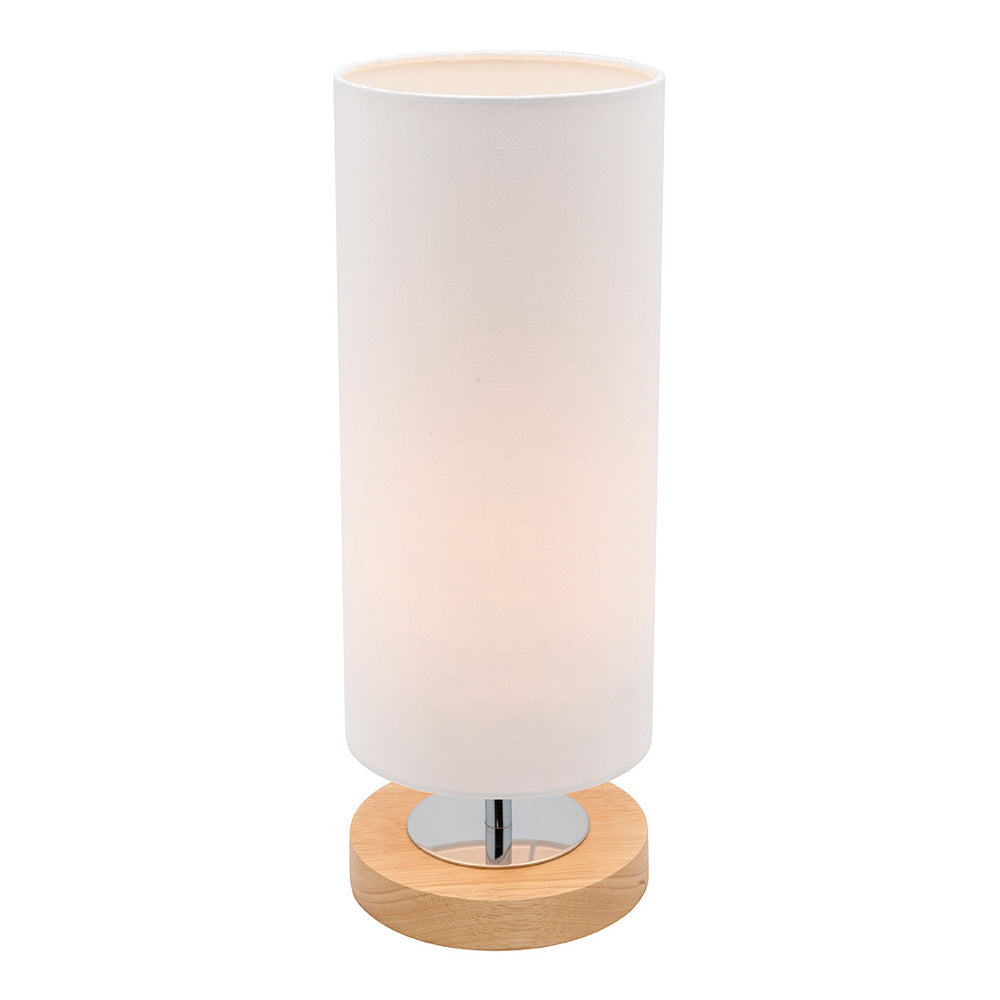 Brady Natural Timber with Cotton Modern Touch Table Lamp