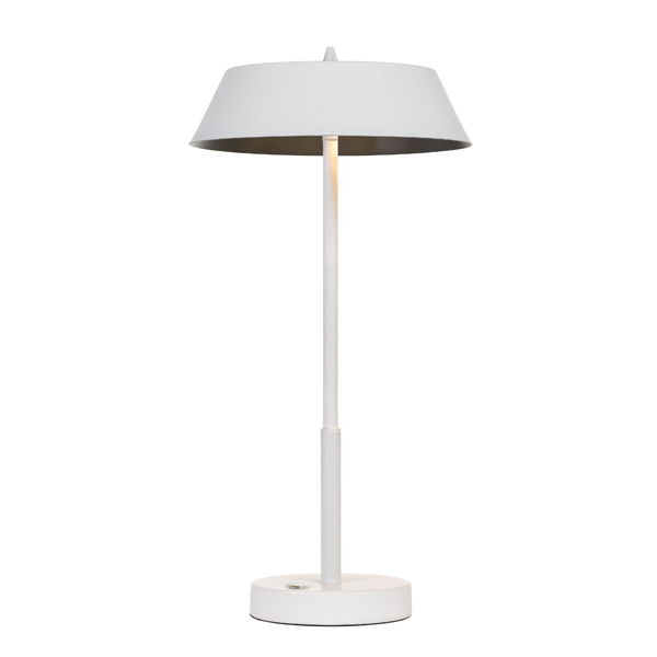 Allure White and Silver Table Touch Lamp
