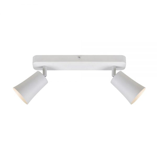 Alvey White 2 Light Modern Spotlight