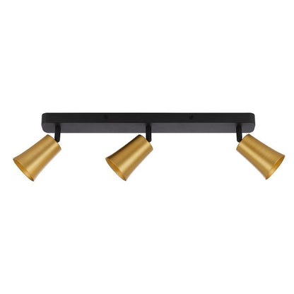 Alvey Black and Gold 3 Light Modern Spotlight